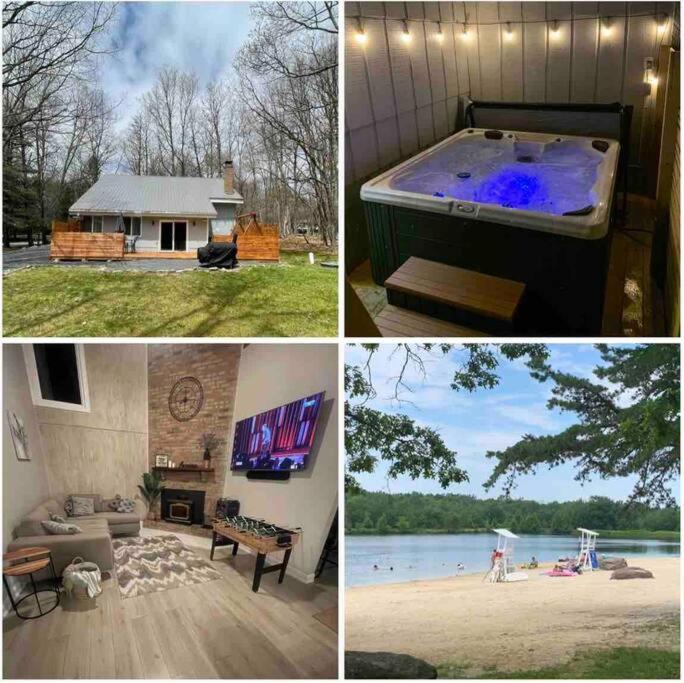 Modern Home Near Lake W Hottub, Game Room, Fireplace Albrightsville Esterno foto